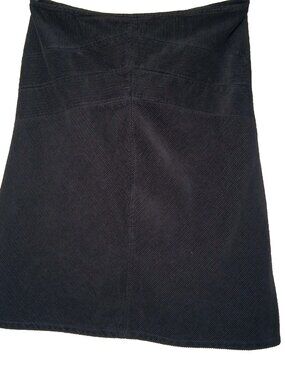Woolrich Corduroy Skirt Size 14 Black Midi Wide Wale Classic Capsule Zip